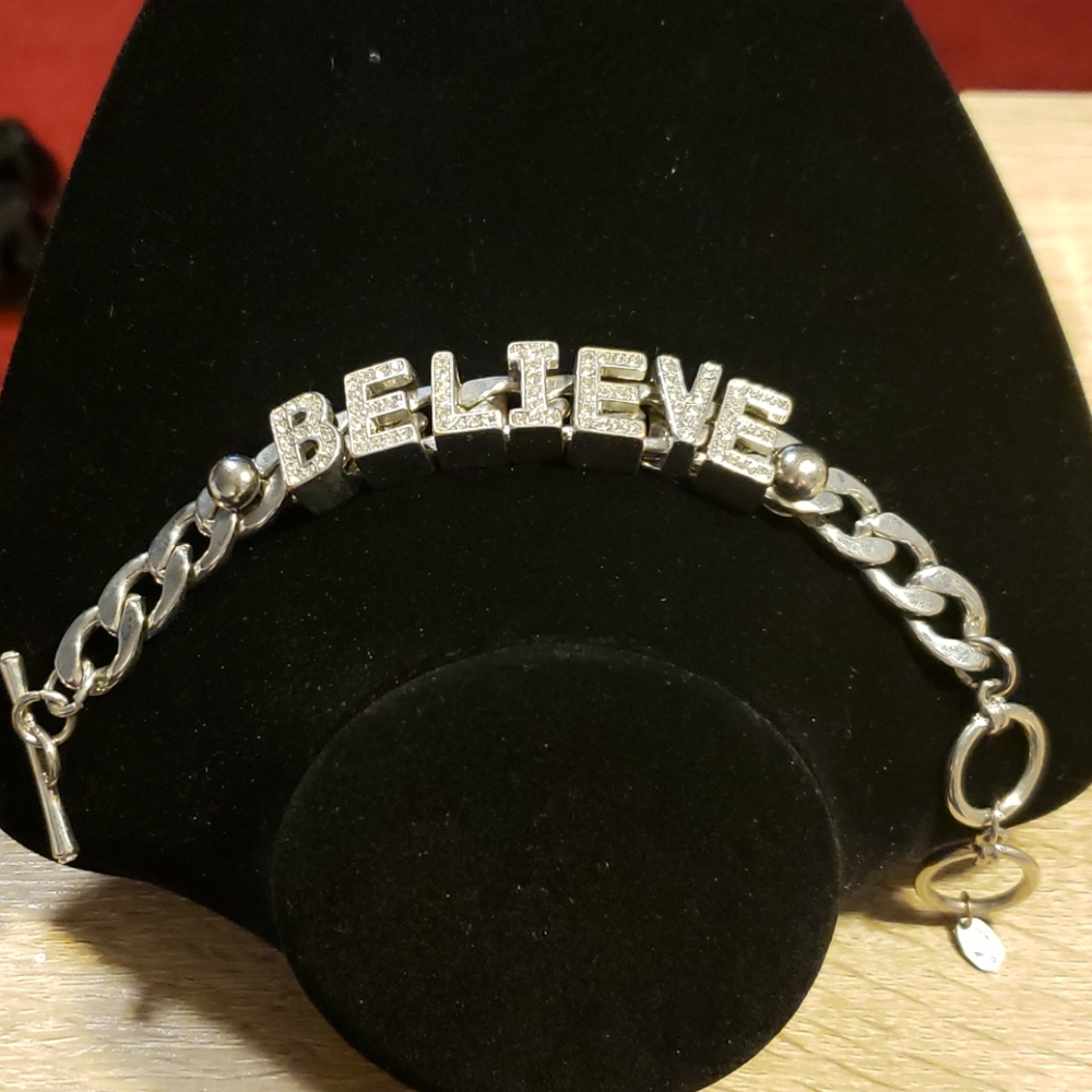 Traci Lynn Bling "Believe" Bracelet